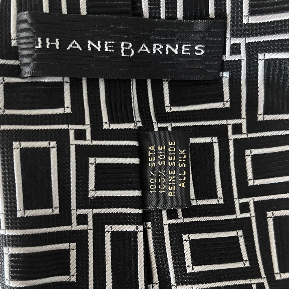 Jhane Barnes Rectangular Pattern Tie - image 2